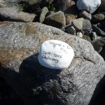 Liebeserklärungen auf einem Stein...